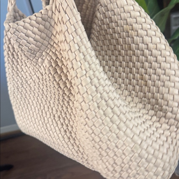Naghedi Cream Braided Tote Bag - Picture 12 of 16